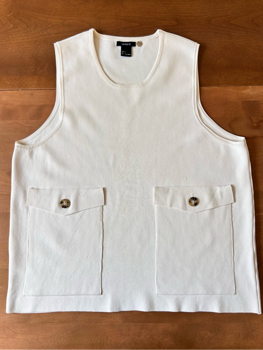 New LINDEX Sleeveless Knit Pullover Vest Ivory